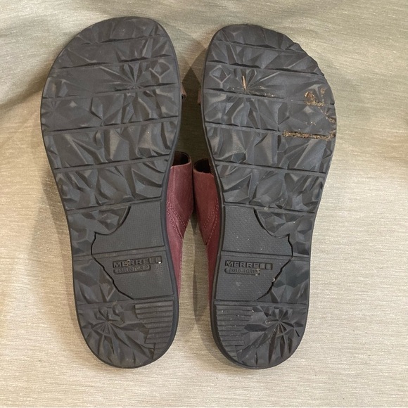 MERRELL Sz 9 Around Town Thong Slip On Neutral Colour Block Sandals - Picture 11 of 14